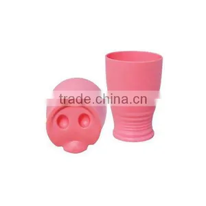 Silicone Pig Snout,Pig Shape Silicone Mug,Carton Figure Mug thumbnail-4