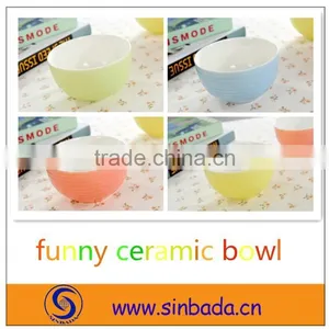 Colorful Ceramic Bowl With Screw-thread thumbnail-1