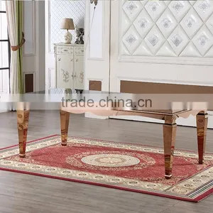 Stainless Steel Base Round Glass Party Ghost Dining Table thumbnail-2