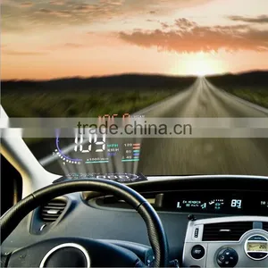 Hot-selling New Colorful Big 5.5 Display Screen Car HUD Head Up Display OBD2 Feul Comsuption/Speed/Tire Pressure Alarm Car HUD thumbnail-3