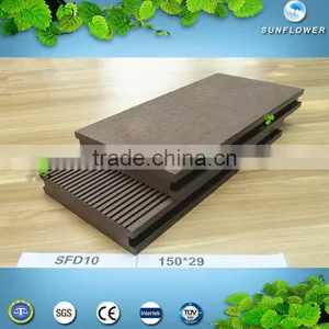 Recycled Wood Plastic Composite Decking Outdoor Anti-UV WPC Flooring thumbnail-1