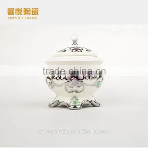 Hot Sale High Quality Golden Ashtrey, Bulk Ceramic Ashtray With Lid thumbnail-2