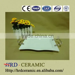 Guangdong Factory Decorative Stock Ceramic Plates With Handle thumbnail-1