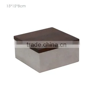 Nordic Eco-friendly Natural Grey Concrete FDA Storage Box Jar for Salt thumbnail-1