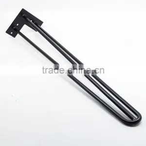 Furniture Accessory 28 Inch 2 Rod Solid Steel Hairpin Table Legs thumbnail-1