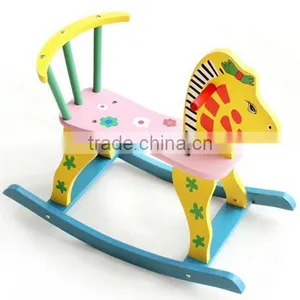 2017 Wooden Horse Rocking Walking Baby Toy Children Equipment Parts Product Wholesale Interior Decoration China Supplier thumbnail-1