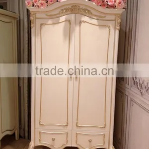 Royal Classical European Style Pure White House Shaped Armoire For Kids Bedroom, New Arrival Nice Wardrobe Closet BF11-01224b thumbnail-5