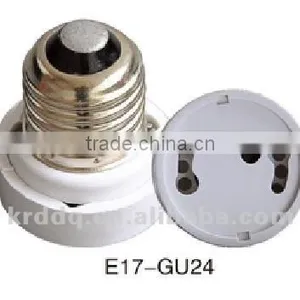 GU24 to E17 Plastic Screw Shell Lampholder Light Bulb Socket Adapter thumbnail-1
