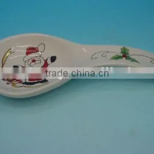 White Color Christmas Ceramic Spoon thumbnail-1