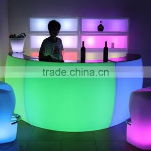 Illuminated Led Modern Home Kitchen Bar Counter Designs thumbnail-4