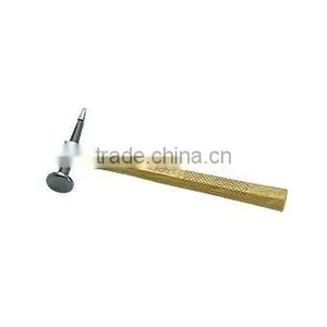 MIRROR POLISHED REPAIR HAMMER WITH WALNUT HANDLE thumbnail-1