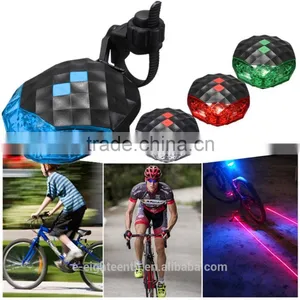 Cheap OEM Bicycle Bike 5 LED Flash 2 Laser Rear Tail Lamp Light With 7 Modes thumbnail-1