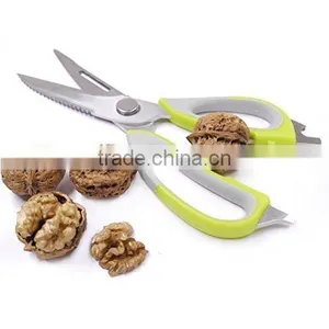 New Style Stainless Steel Soft Grip Handle Kitchen Multifunctional Shears Cabinet Meat Scissors thumbnail-2