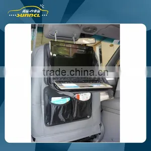 Foldable Car Seatback Organizer With Table Dest for Notebook thumbnail-1