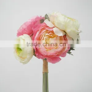 Bridal Wholesale Wedding Bush Bouquet Flore Ranunculus Artificial Bushes thumbnail-2