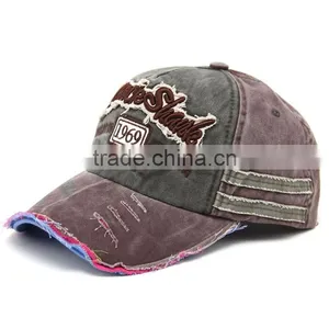 New Style Distressed Washed Denim Sport Cap With Your Own Design thumbnail-4