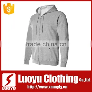 Wholesale Custom Grey Hoodies With Zip thumbnail-2