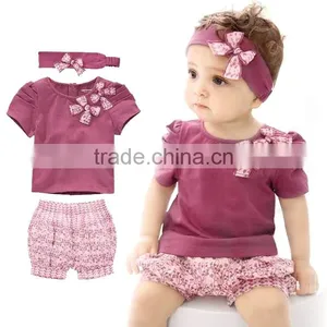 Comfortable 100%cotton Two Pieces Infant Clothing Wholesale Fashion Newborn Baby Clothes Set thumbnail-1