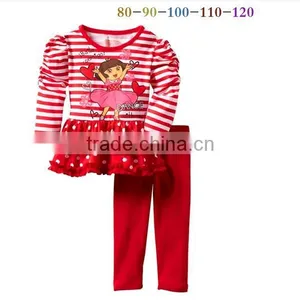Wholesale Baby Girls Dora Clothing Sets Cute and Lovey Girls Outfits Baby Boutique Clothes thumbnail-1