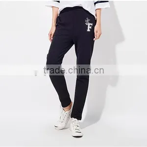 Female Black Knitting Leisure Trousers of Radish thumbnail-2