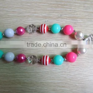 DYJ-058 Colorful Handmade Fashion Kids Chunky Bubblegum Necklace for Sale thumbnail-1