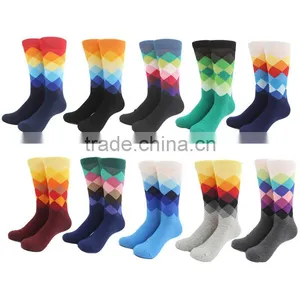 Wholesale Diamond Combed Cotton Mens Socks thumbnail-1