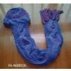 Hand Knit Acrylic Beanie With Scarf thumbnail-1