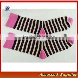 High Quality Custom Colorful Stripes Combed Cotton Dress Business Socks thumbnail-2