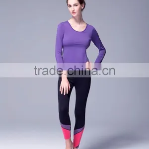 Fitness Clothing Tactel Alphabets Print Yoga Tops thumbnail-5