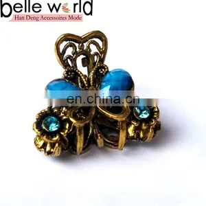 Elegant Europen Retro Mini Alloy Rhinestone Jewel Hair Claw Clip thumbnail-3