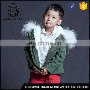 Army Green Style Wholesale Kids Russian Fox Fur Coats,kids Fur Coat thumbnail-2