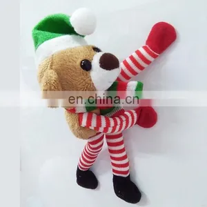 Promotional Soft Stuffed Plush Christmas Snowman Fridge Magnet Toys thumbnail-6