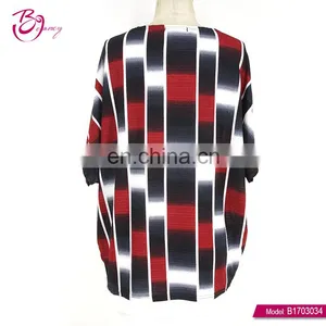 Crew Neck Latest Design Summer Wholesale Tunic Female Tops thumbnail-4