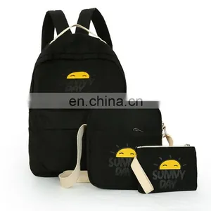 Wholesale Fashion Canvas 3pcs School Backpack Bag Set thumbnail-3