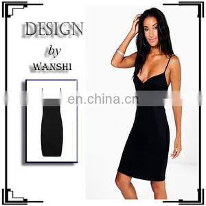Sexy European Style Dresses Fashion Ladies Basic Wrap Bodycon Dress thumbnail-3