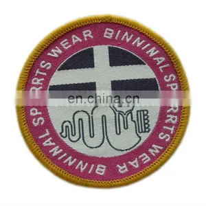 Washable Embroidered Woven Patch Woven Labels With Garment thumbnail-1