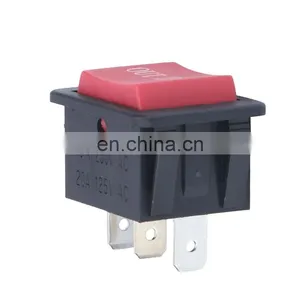 Black Red White Round 3 Rocker Switch On Off thumbnail-2