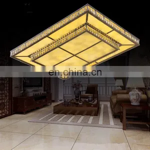 Personality Led Lamp Crystal Ceiling Lamp Square Stainless Steel Wire Cutting Led Crystal Lamp Creative Lighting thumbnail-2
