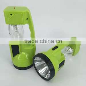 2 IN 1 Multi Purpose Solar Rechargeable Plastic Torch Led Light thumbnail-1