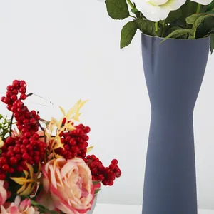 Simple Red Blue Wedding Decoration Color Ceramic Vase For Home Decor thumbnail-5