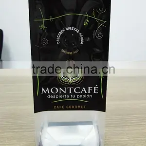 Side Gusset With Valve for 250g Coffee Bean/powder Packaging Bag With Clear Window thumbnail-1