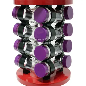 16 Jars Spice Rack Set With Rotationg Base Spice Rack Set thumbnail-4