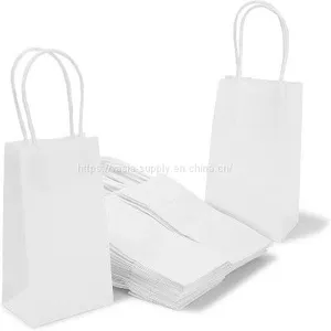 Wholesale Printed Design Plain White Paper Bags With Handles Eco Packaging Bag thumbnail-1