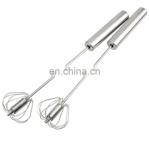Custom Mini Rotary Stainless Steel Rotating Egg Whisk thumbnail-2