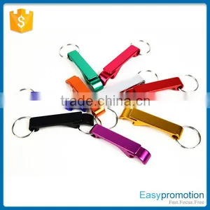 Wholesale Cany Color Aluminum Bottle Opener Keychains/custom Logo Key Ring thumbnail-3