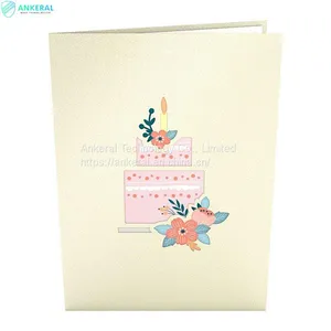 Cheap Price Birthday Cake Pop-up Cards 3D Greeting Pop-up Card for Mother’s Birthday thumbnail-2