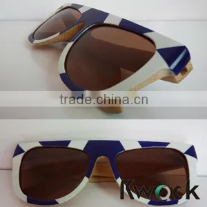 Cheap Natural Wooden Sunglasses Vintage Color Painting Change Bamboo Sunglasses Wholesale Quality Choice thumbnail-3