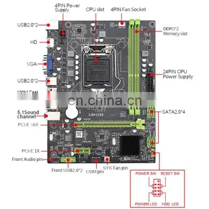 Factory China Cheap Mainboard H61 Lga 1155 Socket Ddr3 Motherboard thumbnail-3