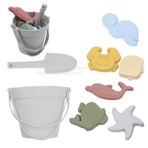 Wholesale Silicone Beach Toys Sets Silicone Bucket Beach Sand Toy For Child thumbnail-1