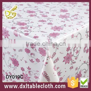 #DY016B Clear Rosettes PVC Wedding Tablecloth thumbnail-1